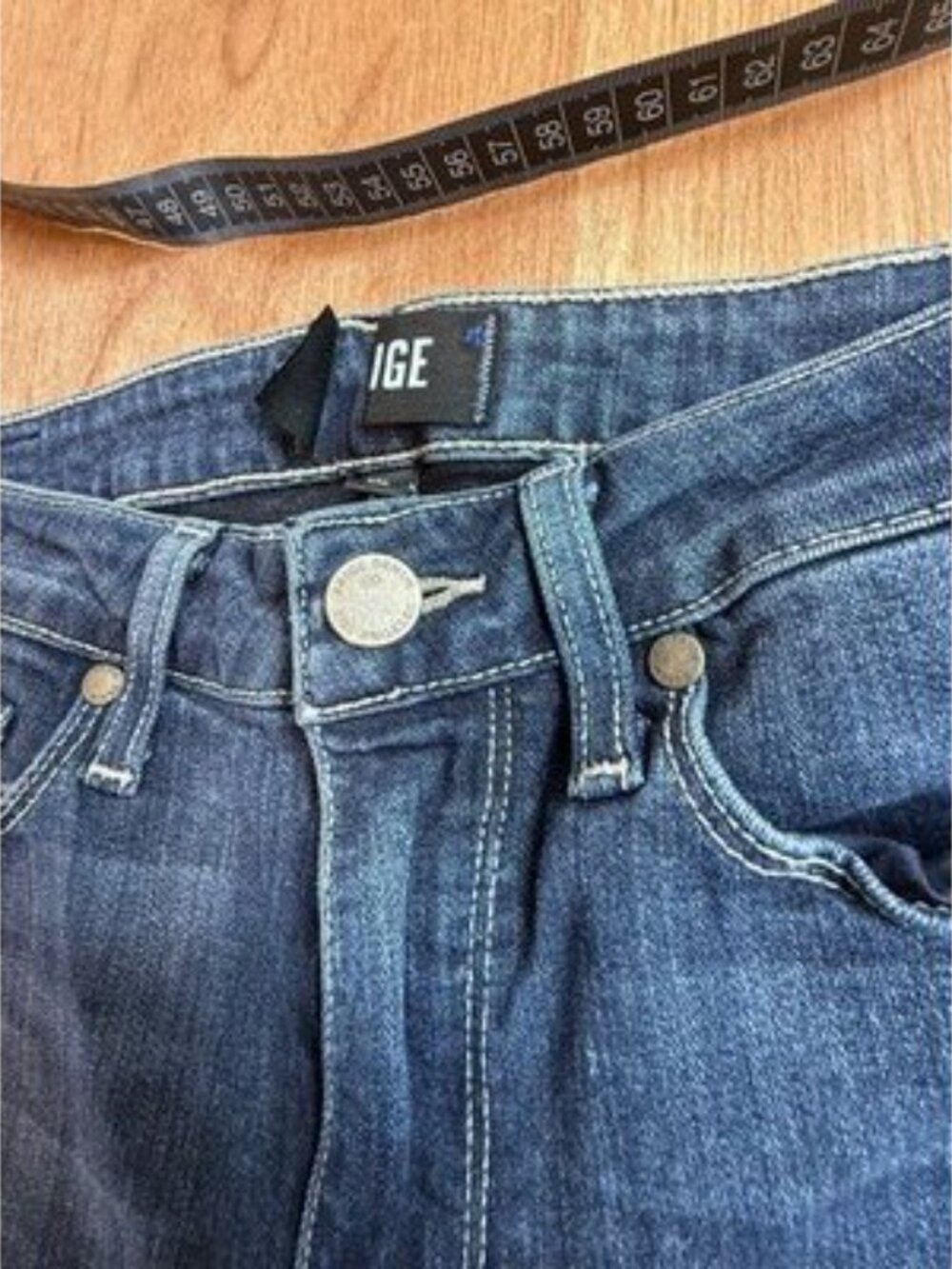 PAIGE Hoxton Ankle Skinny Jeans Dark Wash High Rise Stretch Size 26 - Picture 9 of 12